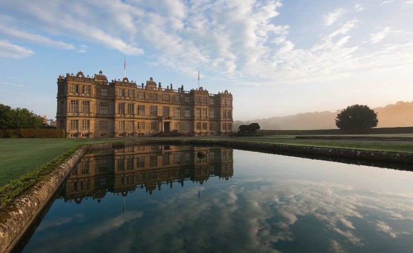 Longleat house reflection on the lake